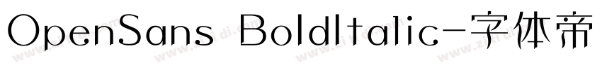 OpenSans BoIdItalic字体转换